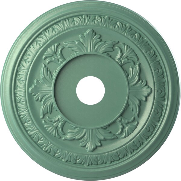 Ekena Millwork Baltimore PVC Medallion (Canopies up to 7 3/4"), 22"OD x 3 1/2"ID x 1"P, Metallic Sea Mist CMP22BAFSM - main
